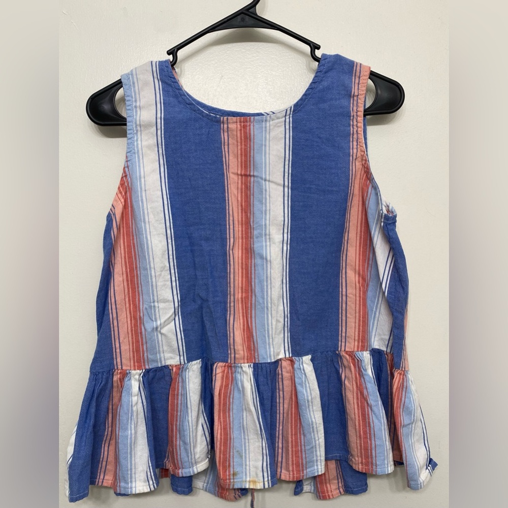 Multicolored Stripped Sleeveless Top
